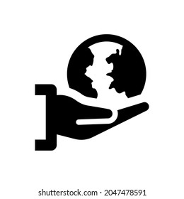 Icono de la Tierra sobre fondo blanco