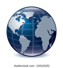 earth icon over white background. vector illustration