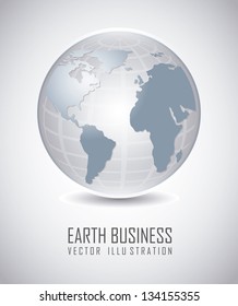 earth icon over white background. vector illustration
