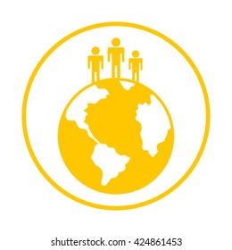 earth icon. pictograph of globe.