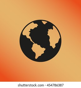 earth icon. pictograph of globe.