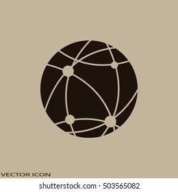 earth icon. pictograph of globe.