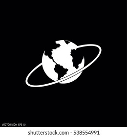 earth icon. pictograph of globe.
