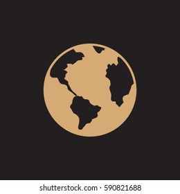 earth icon. pictograph of globe.
