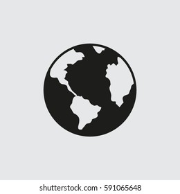 earth icon. pictograph of globe.