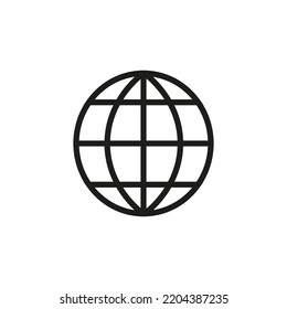Earth icon. Planet earth. Global network. Email icon. Vector illustration. Stock image. 