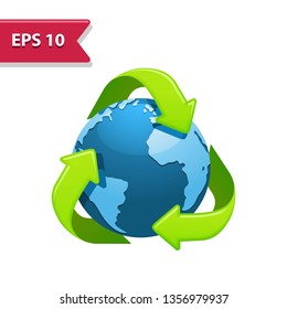 Earth Icon. Professional, pixel-aligned icon in realistic colors.