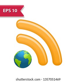 Earth Icon. Professional, pixel-aligned icon in realistic colors.
