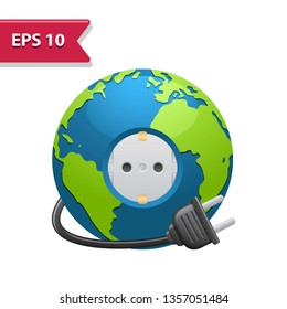 Earth Icon. Professional, pixel-aligned icon in realistic colors.