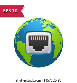 Earth Icon. Professional, pixel-aligned icon in realistic colors.
