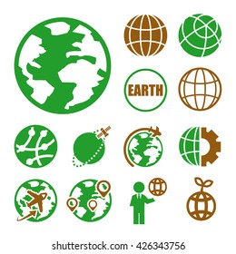 earth icon set