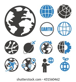 earth icon set