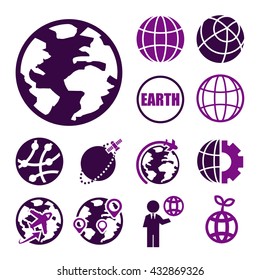 earth icon set