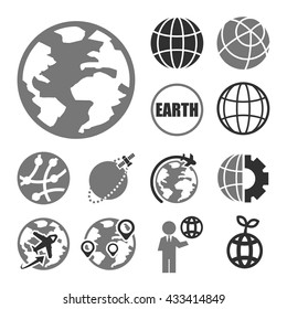 earth icon set