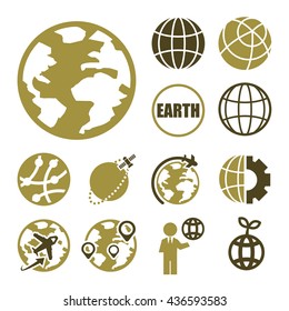 earth icon set