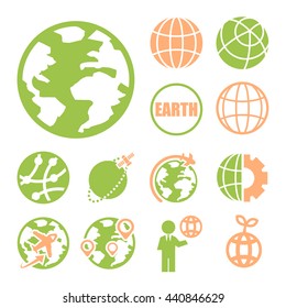 earth icon set