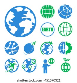 earth icon set