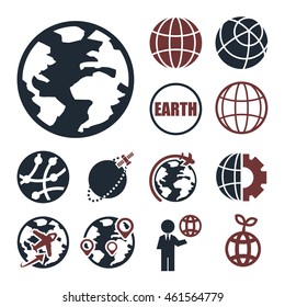 earth icon set