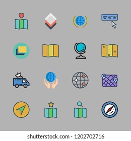 earth icon set. vector set about satellite, world wide web, earth globe and layers icons set.
