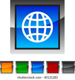 Earth Icon Set. Vektorgrafik.