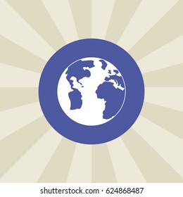 earth icon. sign design. background