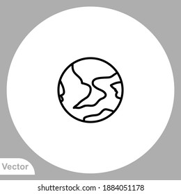Earth icon sign vector,Symbol, logo illustration for web and mobile