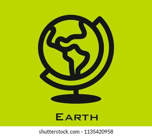 Earth icon signs