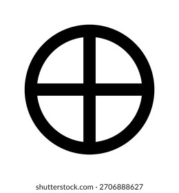 Earth icon silhouette. Vector image
