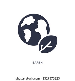 earth icon. Simple element illustration from ecology concept. earth editable symbol design on white background. Can be use for web and mobile.