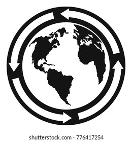 Earth icon. Simple illustration of earth vector icon for web