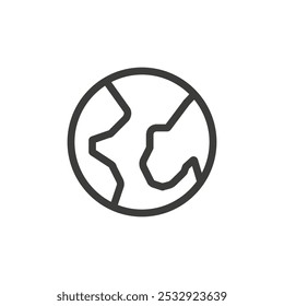 Icono de la tierra Logotipo de Vector de contorno simple