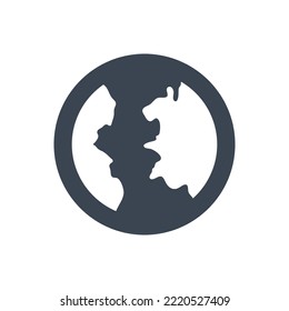 Earth icon (Simple vector illustration)
