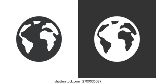 Ícone Terra. Ícone de série de glifos sólidos