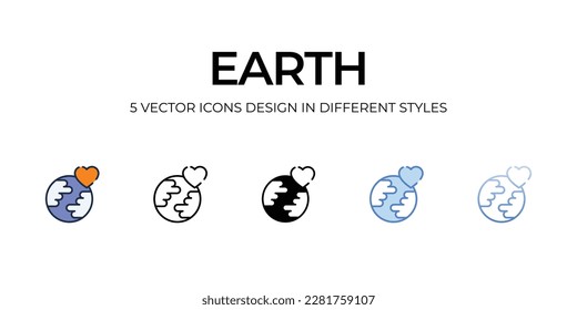 Earth icon. Suitable for Web Page, Mobile App, UI, UX and GUI design.