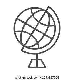 Earth Icon thin line vector in white background