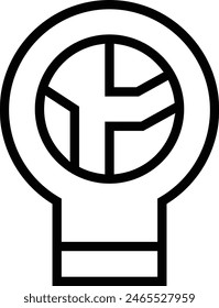 earth icon. Thin linear style design isolated on white background