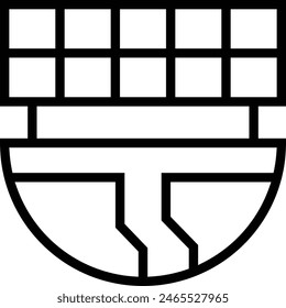 earth icon. Thin linear style design isolated on white background