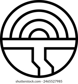 earth icon. Thin linear style design isolated on white background