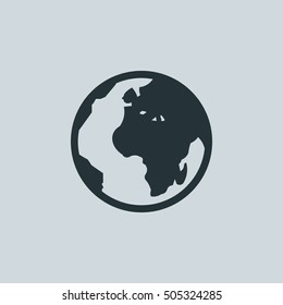 Earth icon in trendy flat style background, image jpg, vector eps, flat web, material icon, UI illustration