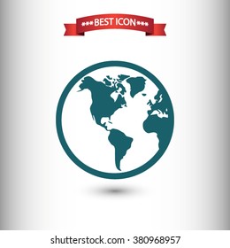 Earth icon vector