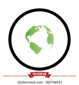 Earth Icon Vector. 