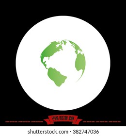 Earth Icon Vector. 