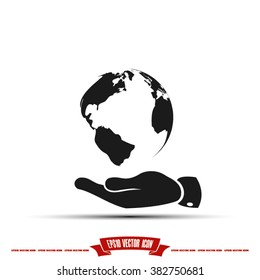 Earth Icon Vector. 