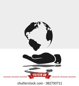 Earth Icon Vector.
