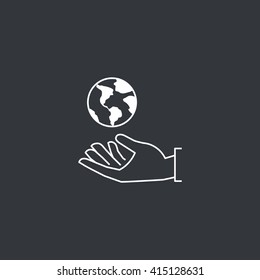 Earth Icon Vector. 