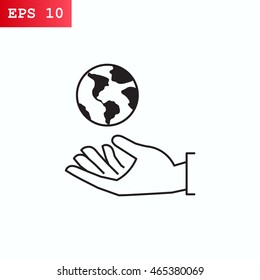 Earth Icon Vector.