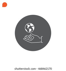 Earth Icon Vector.