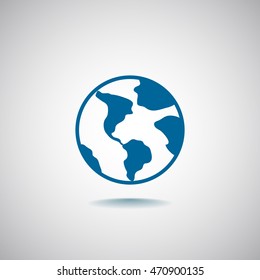 Earth Icon Vector.