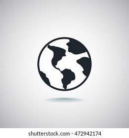 Earth Icon Vector Stock Vector (Royalty Free) 440979052