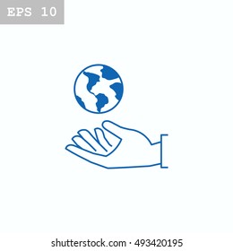 Earth Icon Vector.